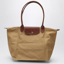 Longchamp Fawn Coloured Le Pliage Original L Bag