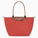 Longchamp Tomato Coloured Le Pliage Original L Bag