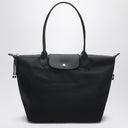 Tela riciclata nera longchamp L Sacca di energia di Le Piage