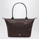 Longchamp mokka gekleurd le plaliage groen M Tas