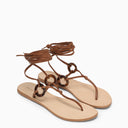 Sandalo in pelle marrone Manebí mer marrone