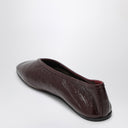 Le Monde Béryl Luna Burgundy Leather Slipper