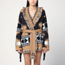 Alanui African Vibes Cardigan Deep Blue/Sand