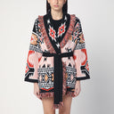 Alanui Cardigan Geometric Roots Peach/Black