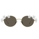 Loewe Signature Gold Oval Sunglasses