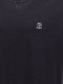 Maglietta da ricamo al logo Brunello Cucinelli