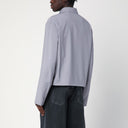 La nostra giacca zip viola grigia eredità in lana