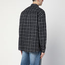 La nostra camicia a scacchi neri eredità in cotone e lino