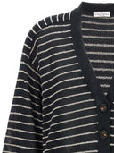 Brunello Cucinelli Sequin Striped Cardigan
