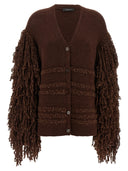 Fabiana Filippi Bouclé Fringed Cardigan