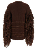Fabiana Filippi Bouclé Fringed Cardigan