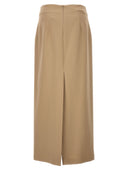 Brunello Cucinelli Slit Cotton Skirt