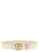 Bally Logo Croc Print Leather Belt