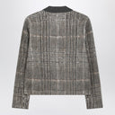 눈부신 체크 자수 장식의 Brunello Cucinelli 자카드 카디건