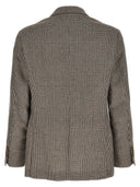 Brunello Cucinelli Check Double Breasted Blazer