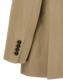 Brunello Cucinelli Single Breasted Linen Blend Blazer