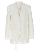 Brunello Cucinelli Single Breasted Organza Insert Blazer