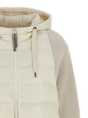 Brunello Cucinelli Hooded Down Jacket With 'Solomeo' Inserts