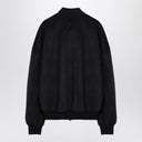 Darkpark Black Wool Bomber Jacket