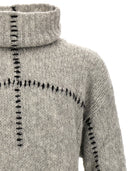 Suéter de bordado de contraste de thom krom