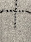 Suéter de bordado de contraste de thom krom