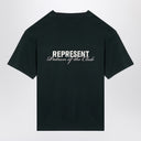 Rappresenta la maglietta in cotone verde foresta con logo