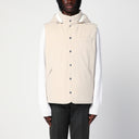 Brunello Cucinelli Beige en laine de laine sans manche vers le bas