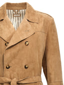 Brunello Cucinelli Suede Trench Coat