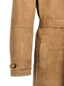 Brunello Cucinelli Suede Trench Coat