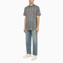 Etro Blue Cotton Print Shirt