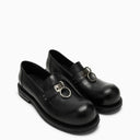 Martine Rose Black Leather Loafer With Ring Detail