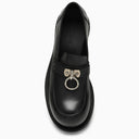 Martine Rose Black Leather Loafer With Ring Detail