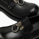 Martine Rose Black Leather Loafer With Ring Detail
