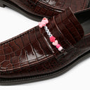 Martine Rose Brown Crocodile Effect Moccasin With Beads