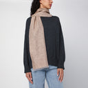 Brunello Cucinelli Dove Coloured Scarf In Cashmere And Silk