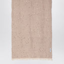 Brunello Cucinelli Dove Coloured Scarf In Cashmere And Silk