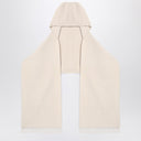 Brunello Cucinelli Beige Cashmere Blend Hooded Scarf