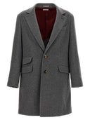 Brunello Cucinelli Single Breasted Cashmere Coat