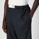 Darkpark Dark Grey Track Pants In Wool