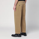 Thom Browne Khaki Coloured Trousers In Cotton