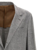 Brunello Cucinelli Single Breasted Linen Blend Blazer