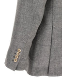 Brunello Cucinelli Single Breasted Linen Blend Blazer