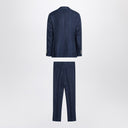 Traje de mezcla de lino coloreado de Brunello Cucinelli Indigo