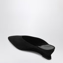 Le Monde Béryl Black Wedge Mule In Suede