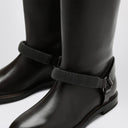 Brunello Cucinelli Brown Boot With Precious Ribbed Strap