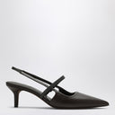 Brunello Cucinelli City Brown Slingback con correa brillante