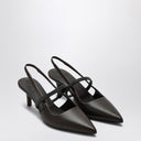 Brunello Cucinelli City Brown Slingback con correa brillante
