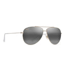 Maui Jim Sunglasses Hauoli 665 16 A Gold/Gray Mirrored Unisex Polarized