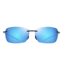 Maui Jim Lunettes de soleil Phare B423 02 Mj0422 S 040 Noir Brillant/Bleu Hawaii Unisexe Polarisé