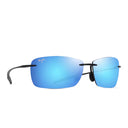 Maui Jim Lunettes de soleil Phare B423 02 Mj0422 S 040 Noir Brillant/Bleu Hawaii Unisexe Polarisé